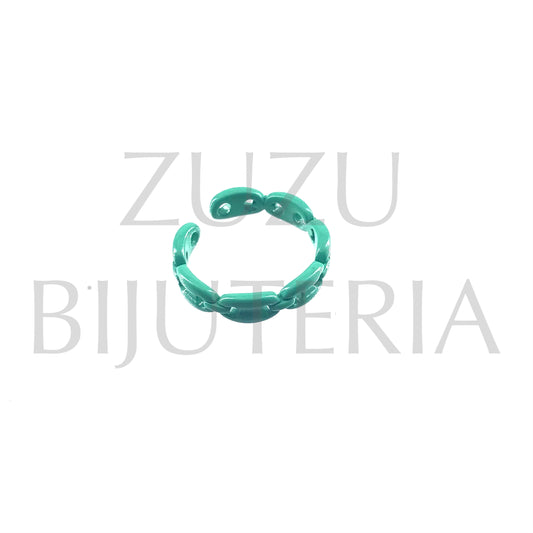 Water Green Ring (Adjustable) - Brass