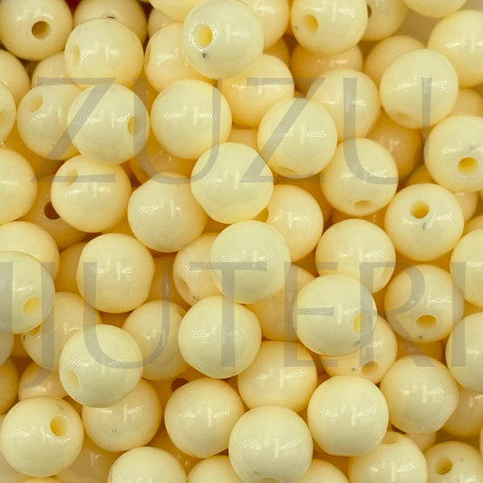 8mm Acrylic Bead (100 pieces) - Light Yellow