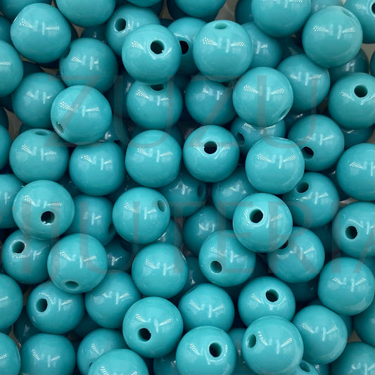 8mm Acrylic Bead (100 pieces) - Turquoise Blue