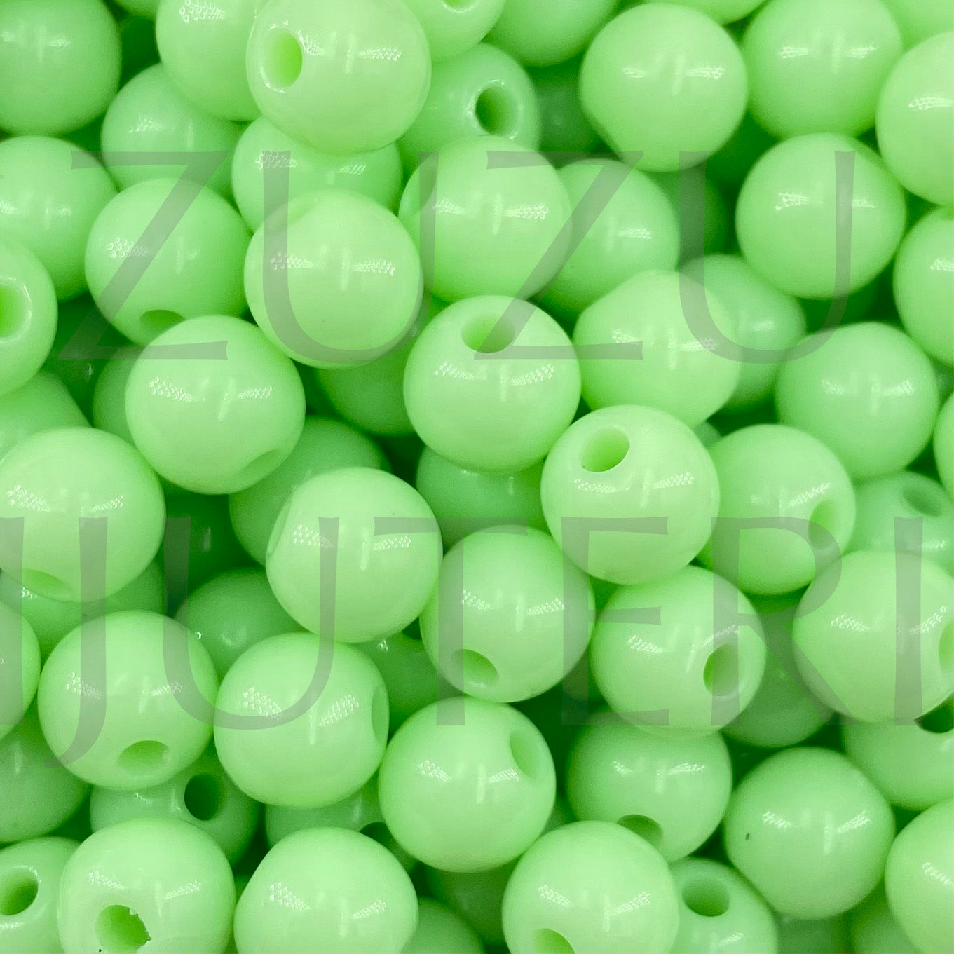 8mm Acrylic Bead (100 pieces) - Light Green