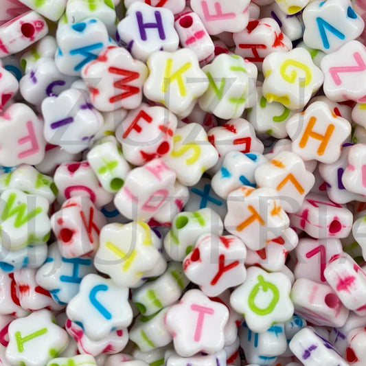 9mm Letter Bead (100 pieces) - Mixed