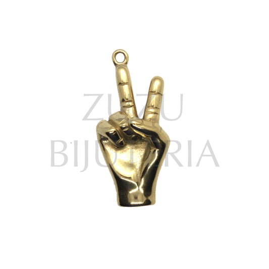 Pendent Figa Dourado 39.5mm x 18mm - Aço Inox