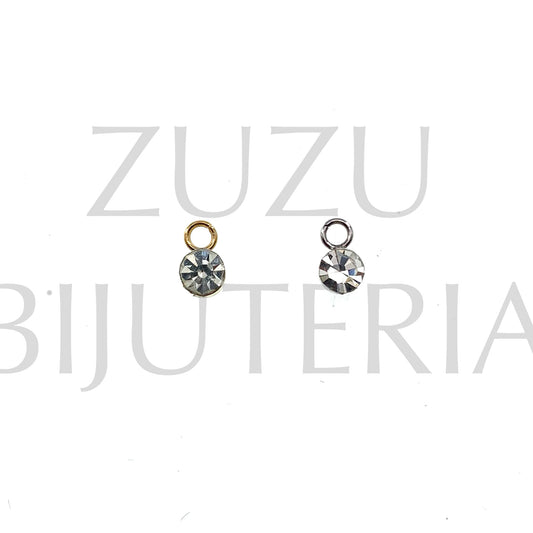 4mm Zirconia Pendant - Stainless Steel