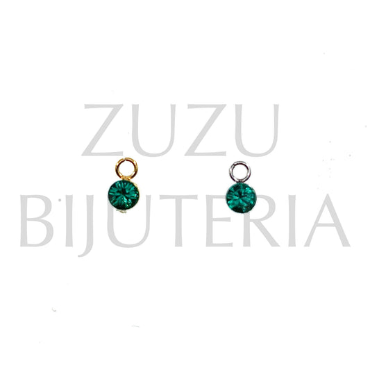 Pendente Zirconia Verde 4mm - Aço Inox