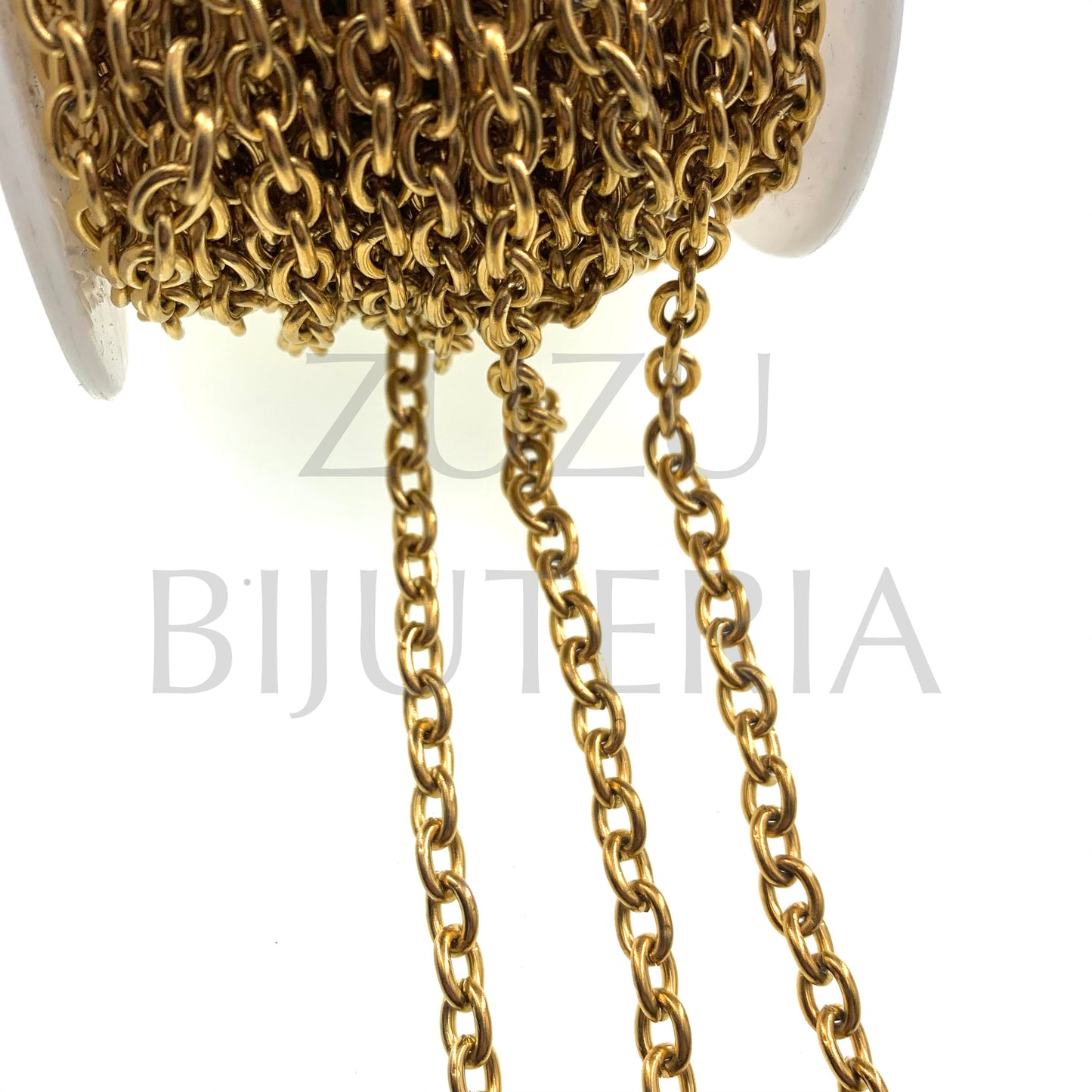 Oval Golden Chain 6mm x 5mm - Stainless Steel