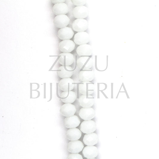 Faceted Crystals Line 4mm (Hole 1mm) - White (45cm)
