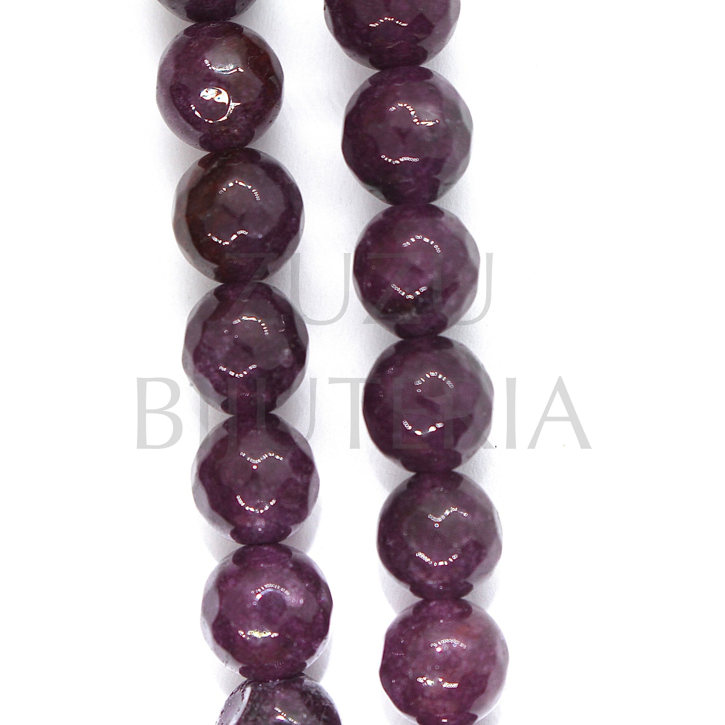 Purple Agate Stone 8mm (hole 1mm) Length 38cm (46 beads)