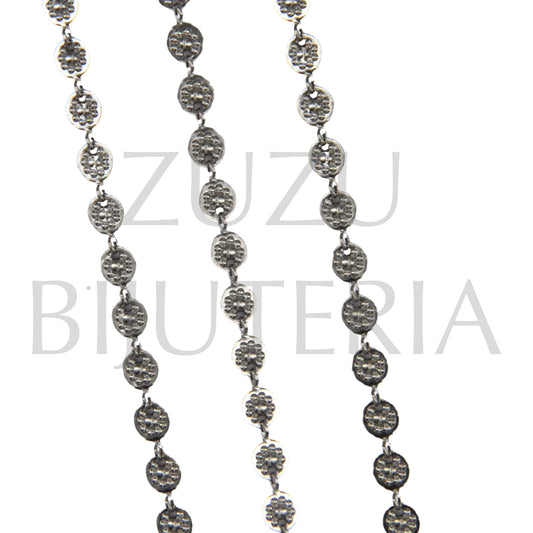 Silver Flower Chain 5mm - Stainless Steel