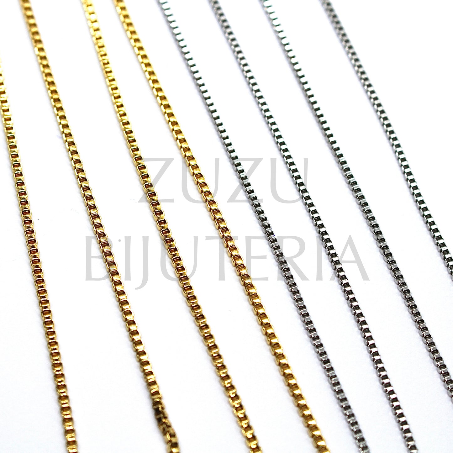 1.5mm Square Link Chain - Stainless Steel