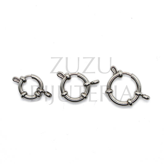 Silver Sailor Clasp (12mm, 14mm, 16mm) - Stainless Steel