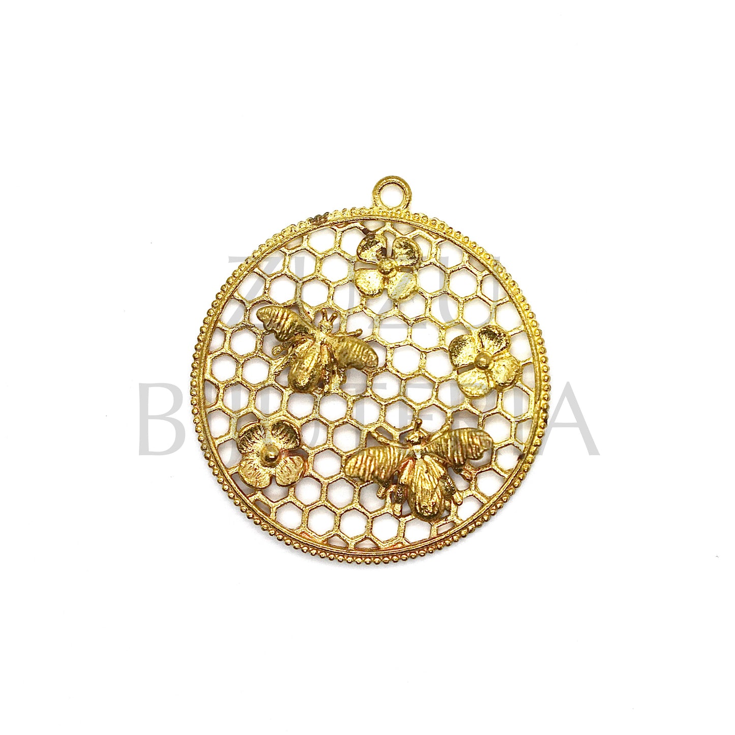 Pendente Besouro Dourado 30mm - Cobre