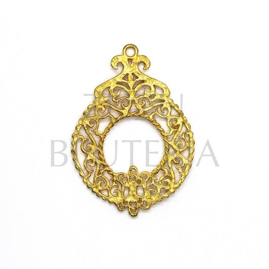 Pendente Dourado 36mm x 26mm - Cobre