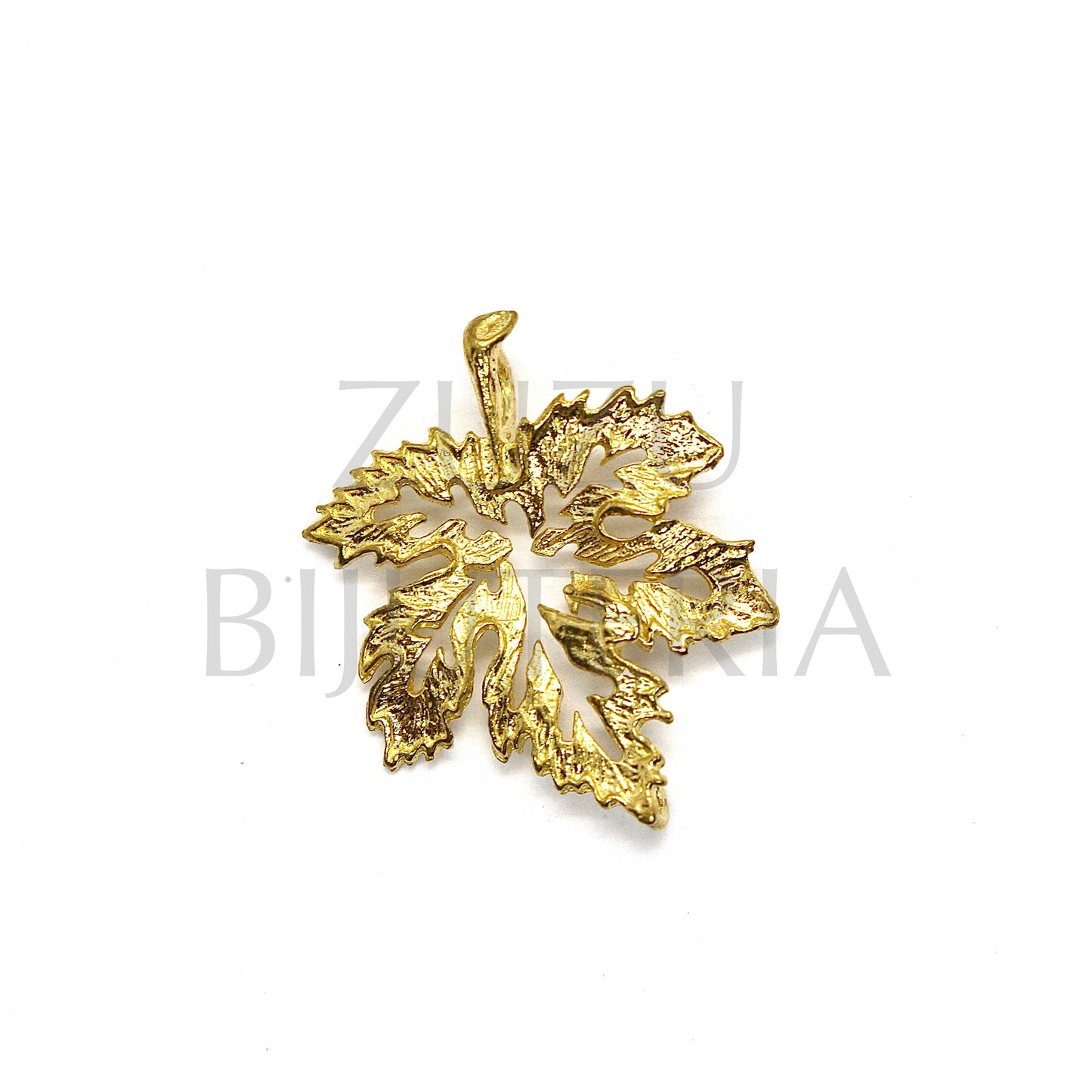 Gold Leaf Pendant 24mm x 22mm - Copper