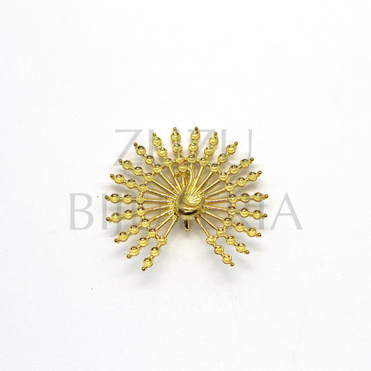 Pendente Pavão Dourado 21mm - Cobre