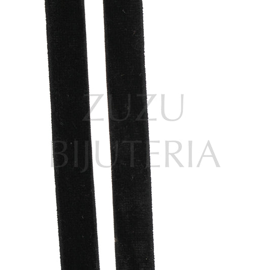 Black Velvet Thread 10mm (1 meter) with Elastic