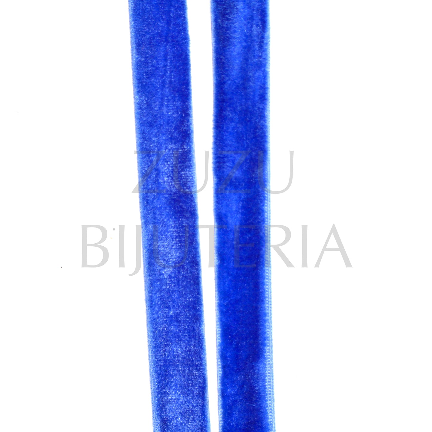 Fio Veludo Azul 10mm (50cm) com Elástico