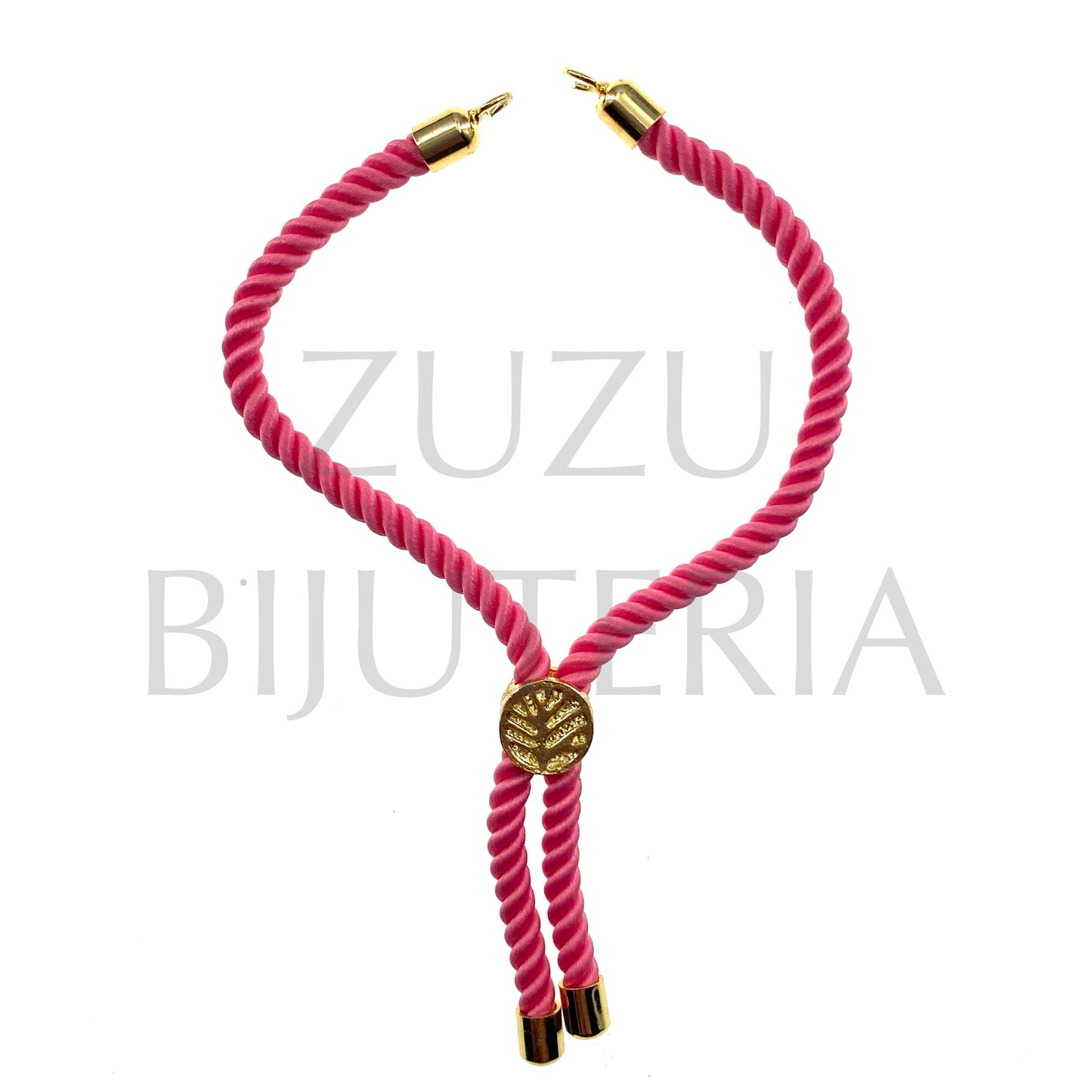 Pulseira Semi-Pronto Rosa 3mm - Aço Inox