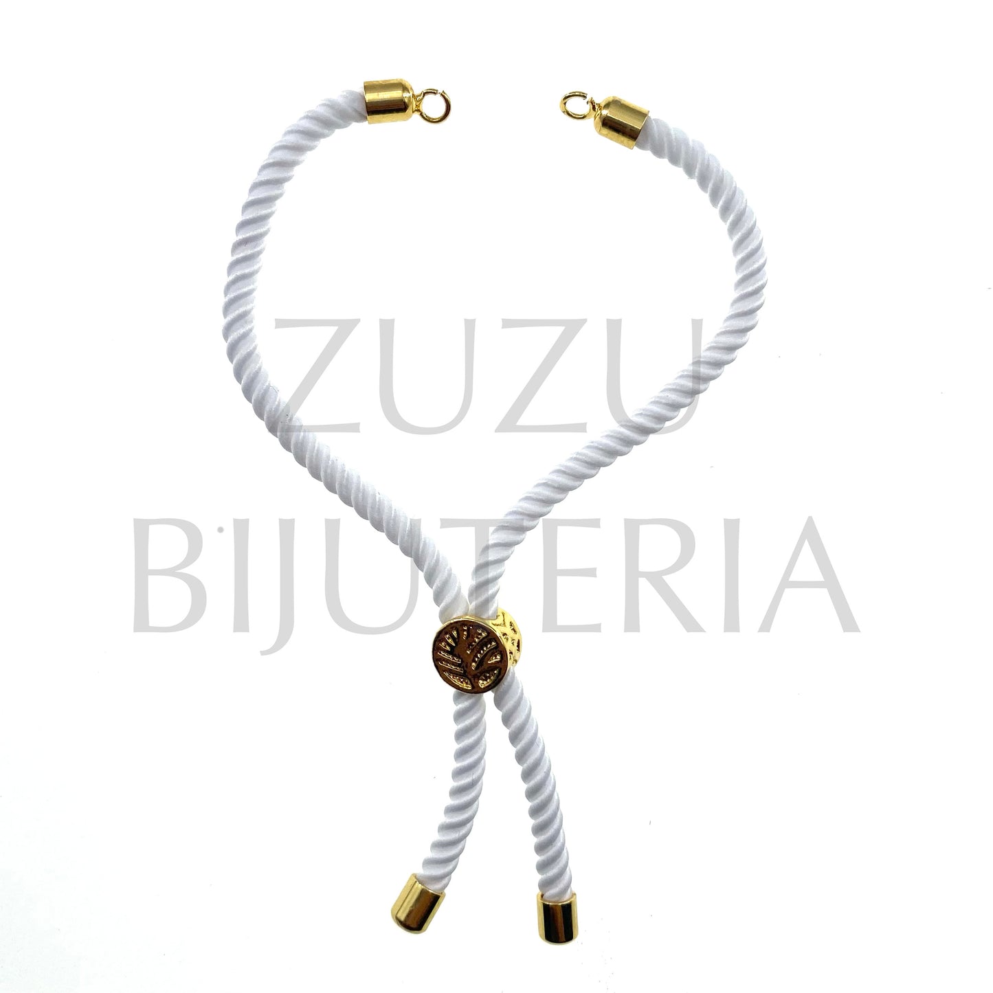 Pulseira Semi-Pronto Branco 3mm - Aço Inox