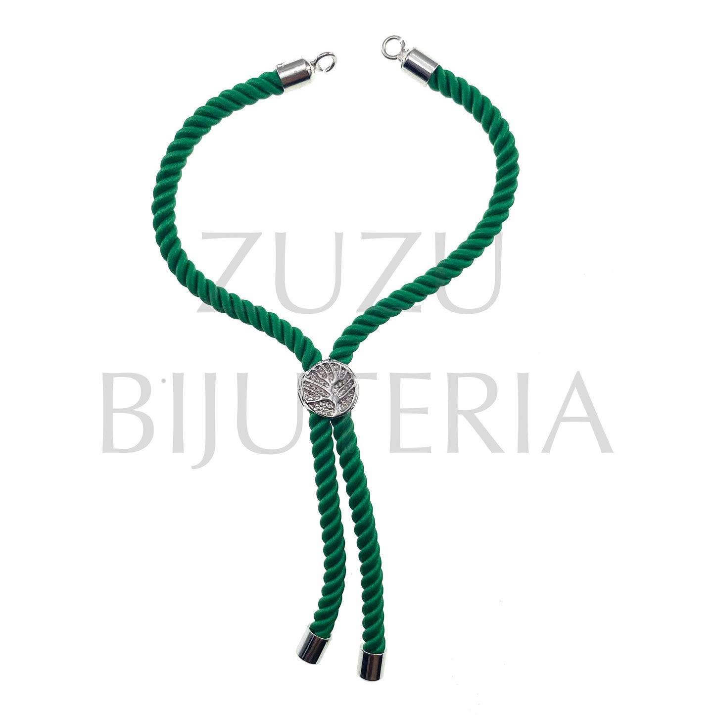 Pulseira Semi-Pronto Verde 3mm - Aço Inox