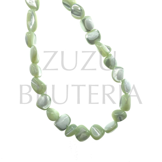 Thread Mother of Pearl Bead 7mm (39cm) - Green