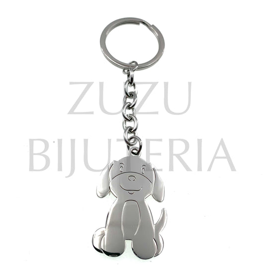 Silver Dog Key Holder 110mm x 37mm - Stainless Steel
