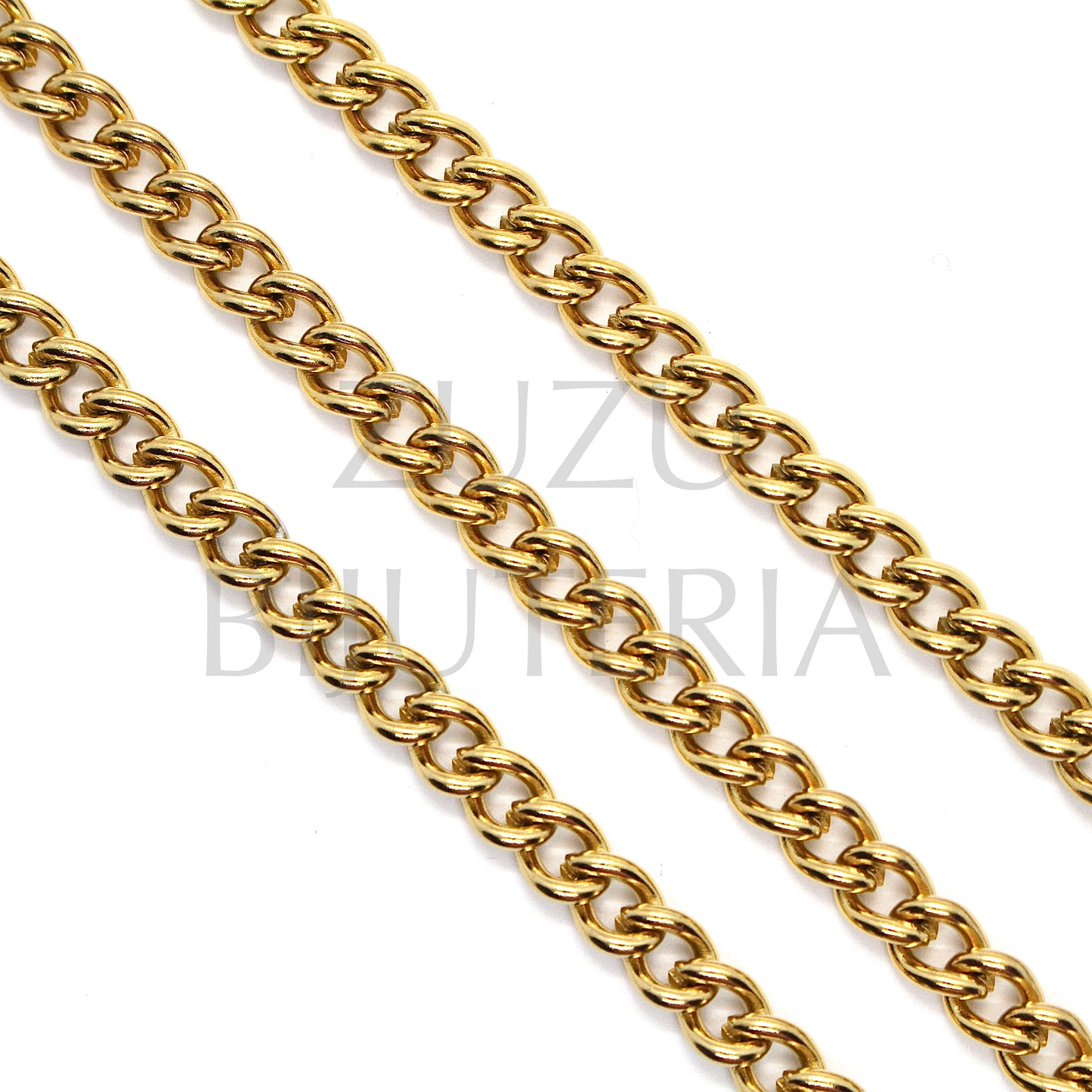 5mm Golden Twisted Link Chain - Stainless Steel