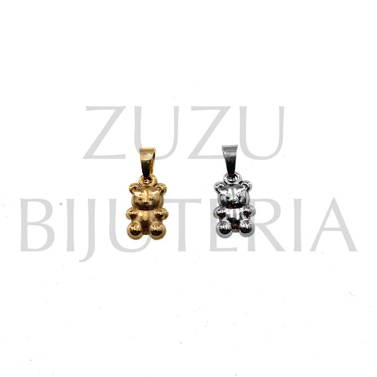 Pendente Urso 12mm x 8mm - Aço Inox