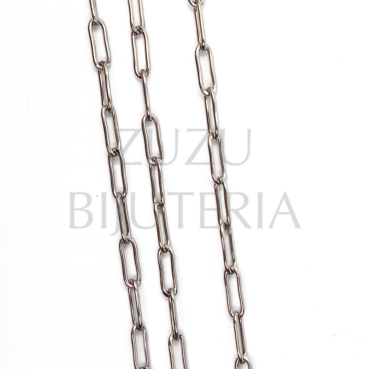 Corrente Elo Retangular 9mm x 3mm - Aço Inox