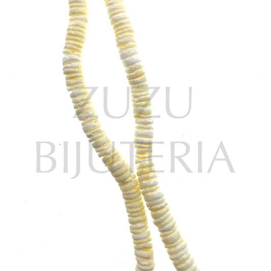 Fiada Discos de Madrepérola 6mm (62cm) - Amarelo