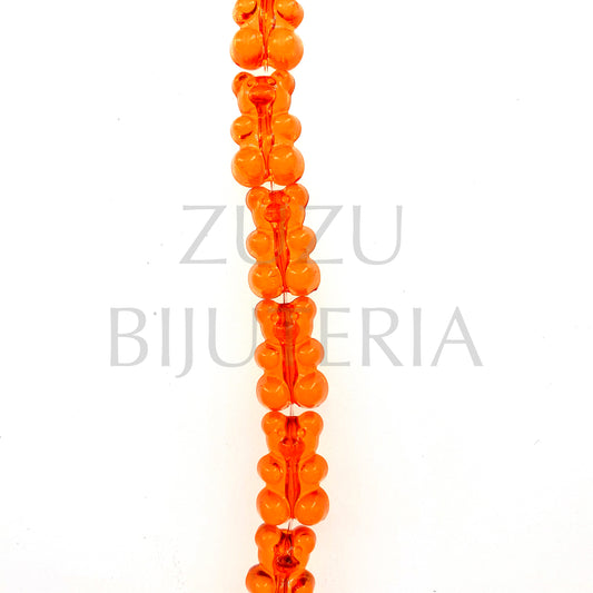 Acrylic Bear Pendant/Inset 18mm x 12mm - Orange