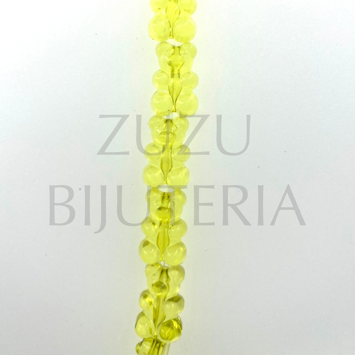 Pendente/Entremeio Urso Acrilico 18mm x 12mm - Amarelo