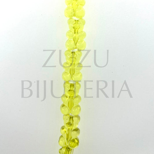 Acrylic Bear Pendant/String 18mm x 12mm - Yellow
