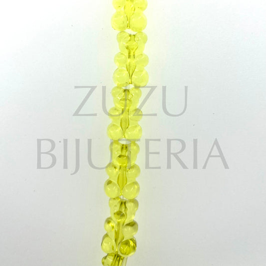 Pendente/Entremeio Urso Acrilico 18mm x 12mm - Amarelo