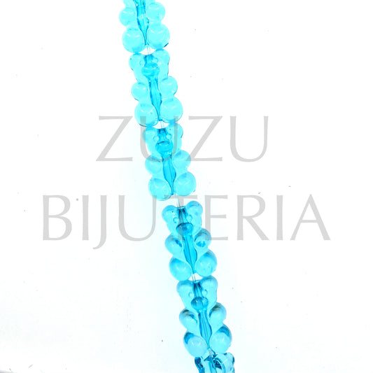 Pendente/Entremeio Urso Acrilico 18mm x 12mm - Azul