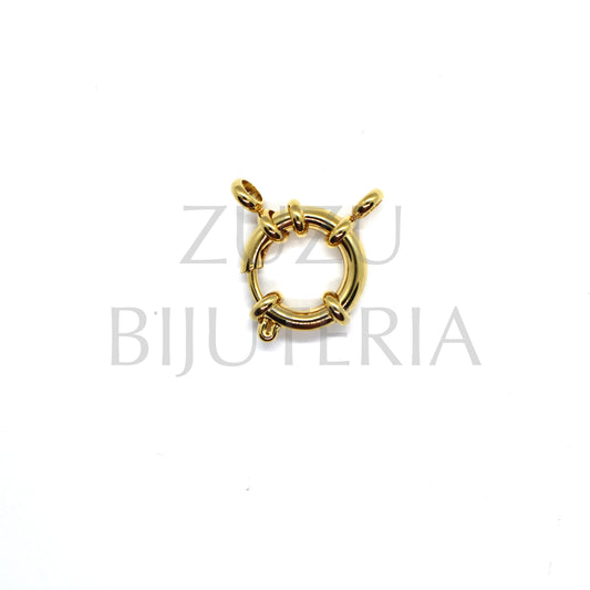 Golden Sailor Clasp with 2 rings - Stainless Steel