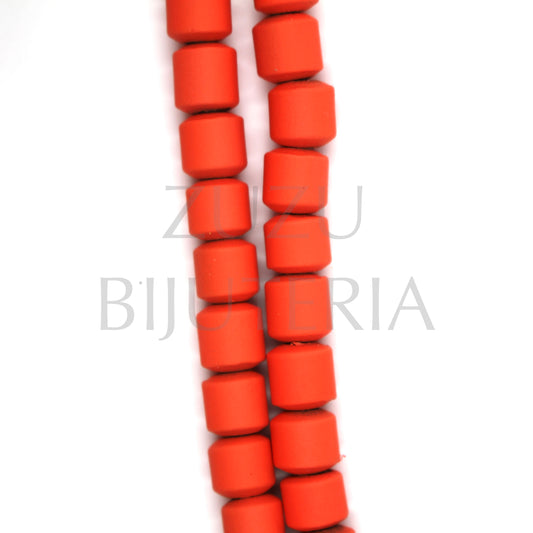 Hematite Beads 7mm x 6mm (Pack of 5) - Matt Orange