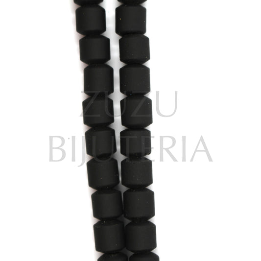 Hematite Beads 7mm x 6mm (Pack of 5) - Matte Black