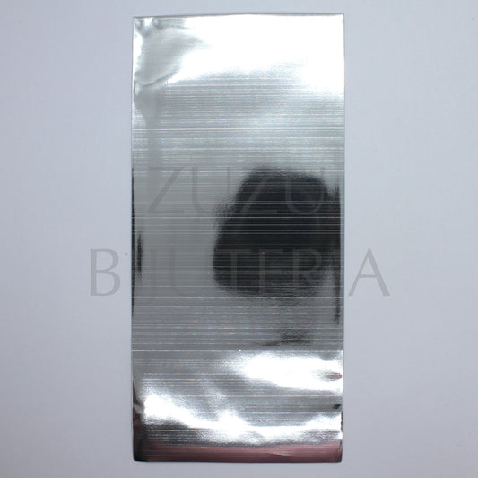 Bags with Metallic Sticker Flap Silver Background 12cm x 7cm (10 pieces)