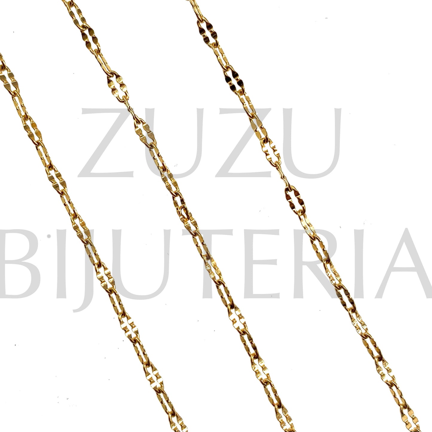 Gold Chain with Details 2mm - Stainless Steel