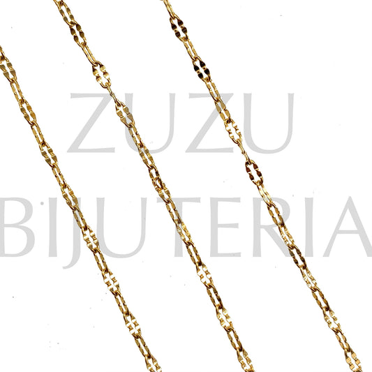 Gold Chain with Details 2mm - Stainless Steel