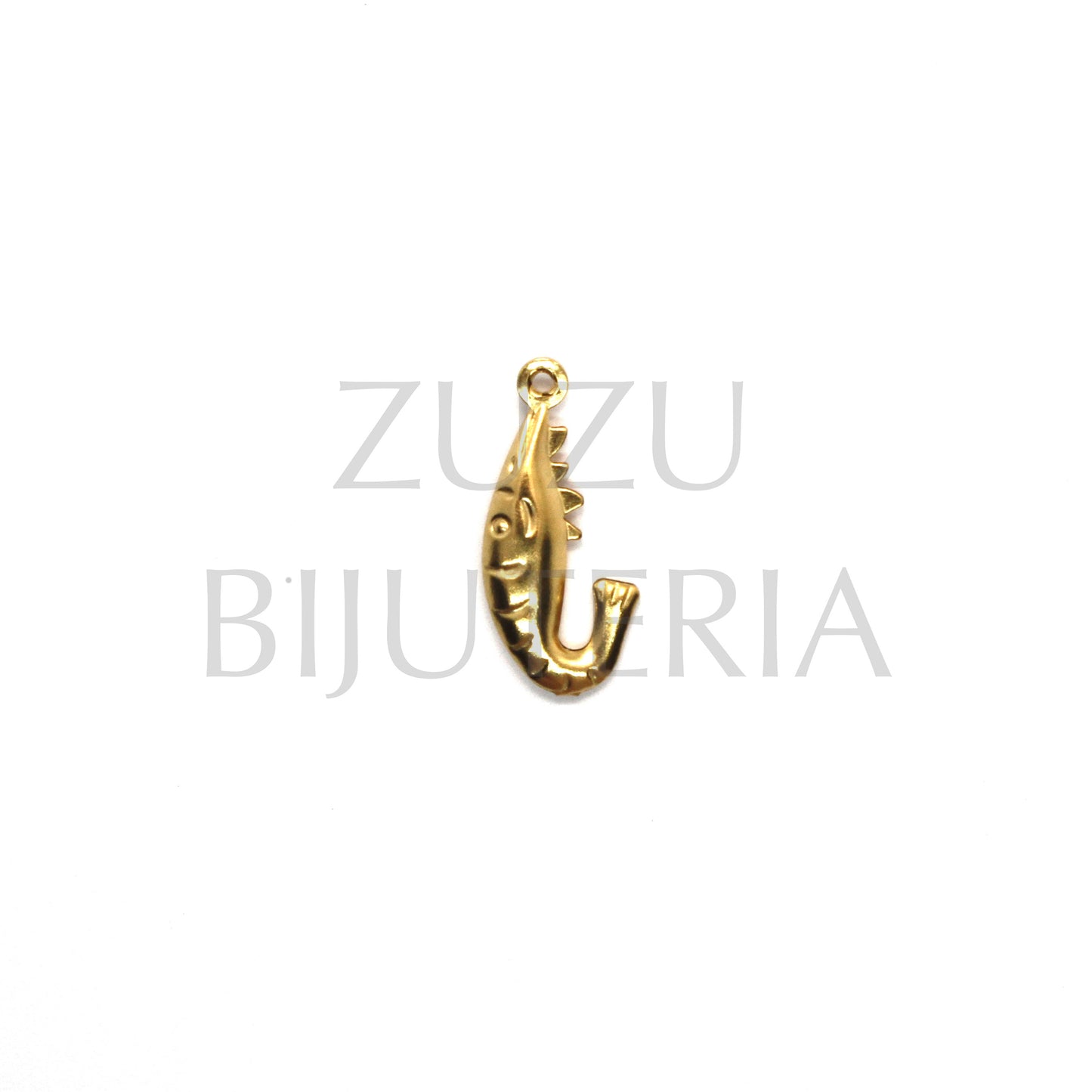 Shrimp Pendant 20mm x 9mm - Stainless Steel