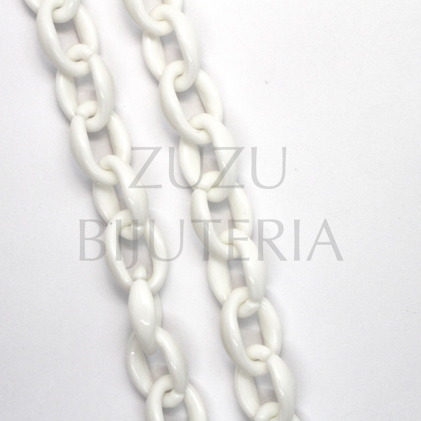 Cordão Oval Branco 16mm x 11mm (1 metro)