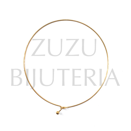 Semi-Bracelet (Diameter 6.3cm) Golden - Stainless Steel