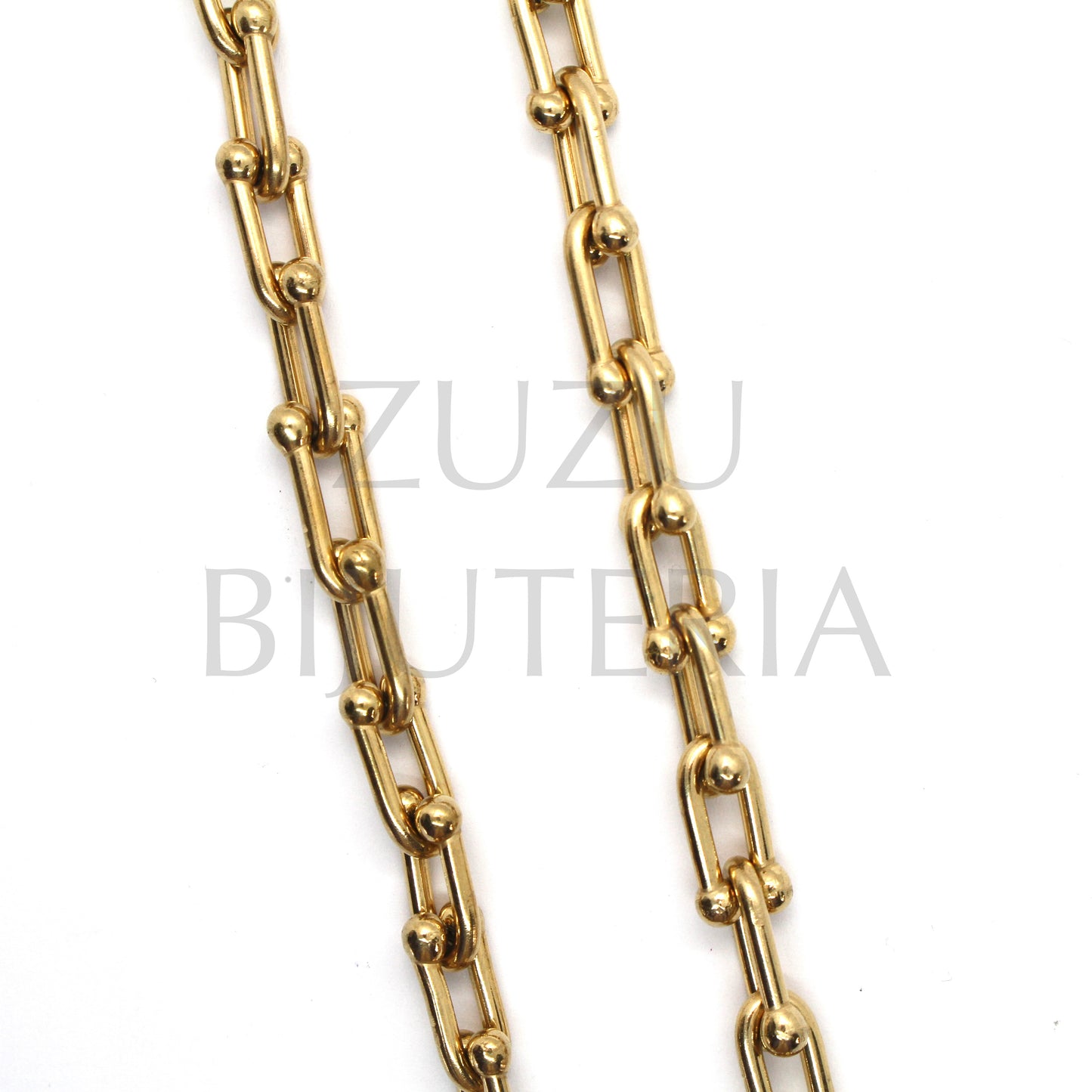 Golden Intertwined Chain 15mm x 7mm - Stainless Steel