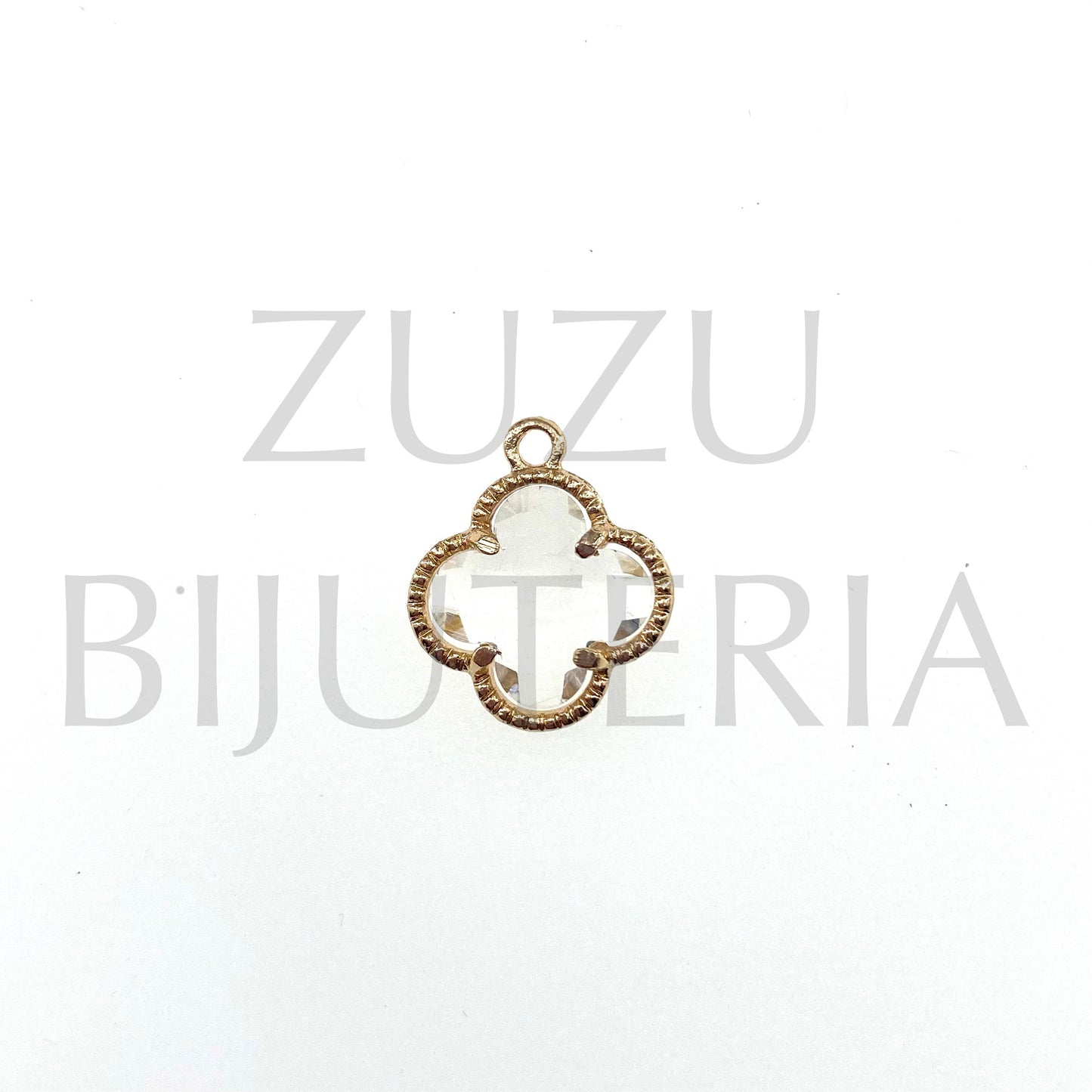 16mm Glass Flower Pendant - Copper