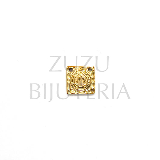 Scapular/Pending São Bento Dourado 12mm - Stainless Steel