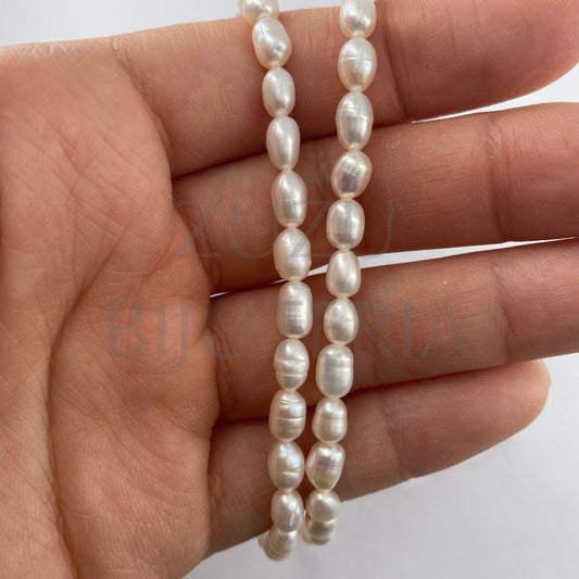 Row of Freshwater Pearl 7mm x 6mm (34cm)