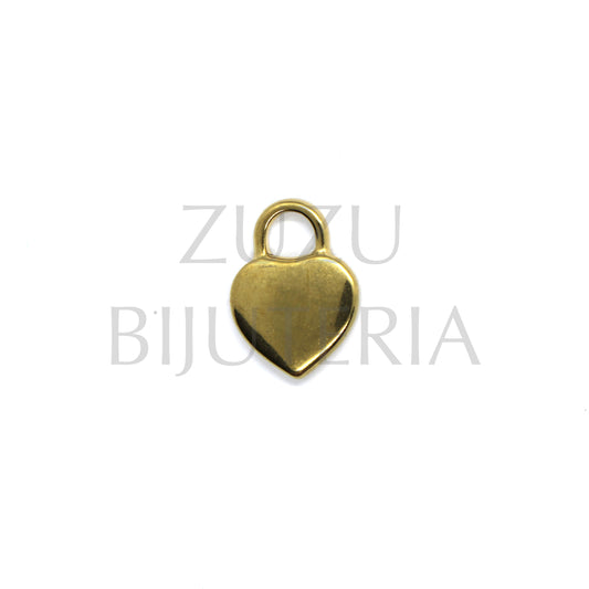 Pendente Cadeado Dourado 20mm x 15mm - Aço Inox