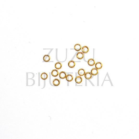 Golden Rings 3mm x 0.5mm (20 pieces) - Stainless Steel