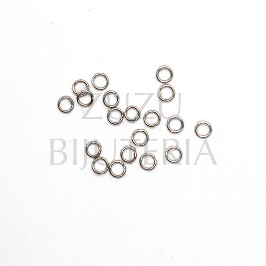 Rings Silver 3mm x 0.5mm (50 pieces) - Stainless Steel